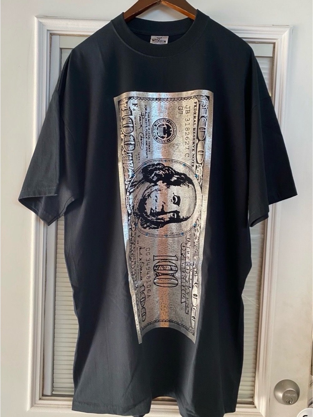 Pro Club Heavy Weight XXL Tall Black Benjamin Franklin Graphic T Shirt USA Fabri